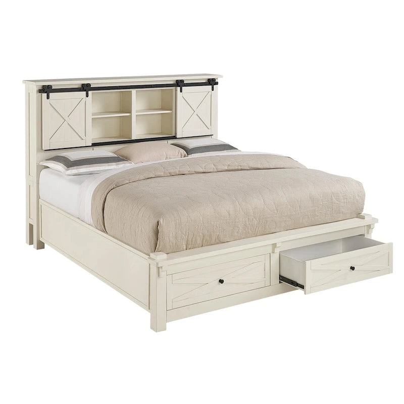 Simply Solid Shanna Solid Wood Storage Platform Bed
