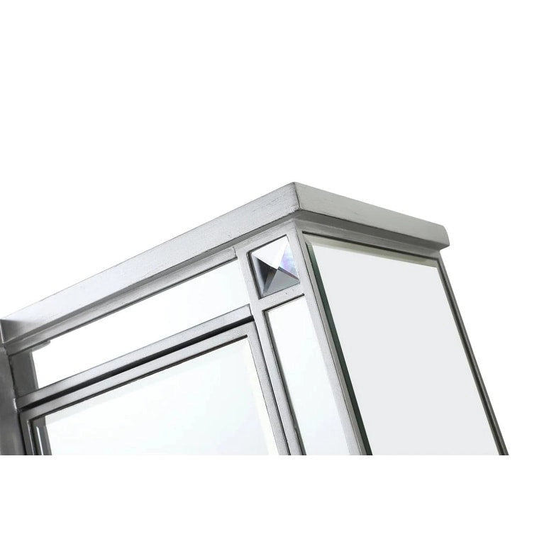 2-Door Mirrored Accent Cabinet