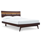 Sarah Queen Platform Bed, Burgundy