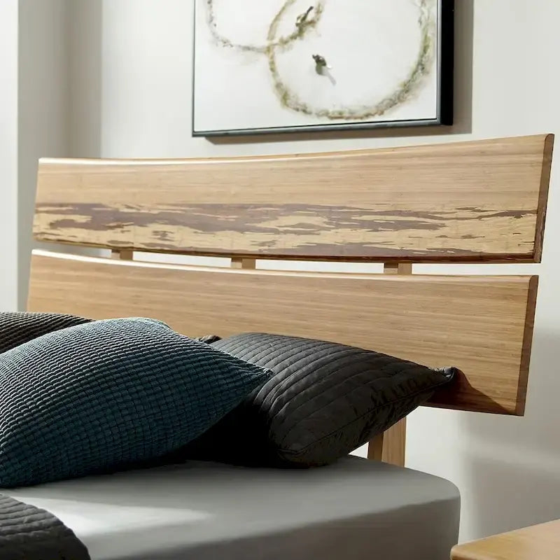 Sarah Queen Platform Bed, Burgundy