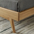 Sarah Queen Platform Bed, Burgundy