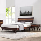 Sarah Queen Platform Bed, Burgundy