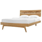 Sarah Queen Platform Bed, Burgundy