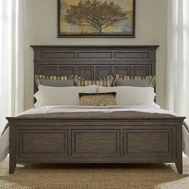 Paradise Valley Saddle Brown Panel Bed Frame - 2 Size Options