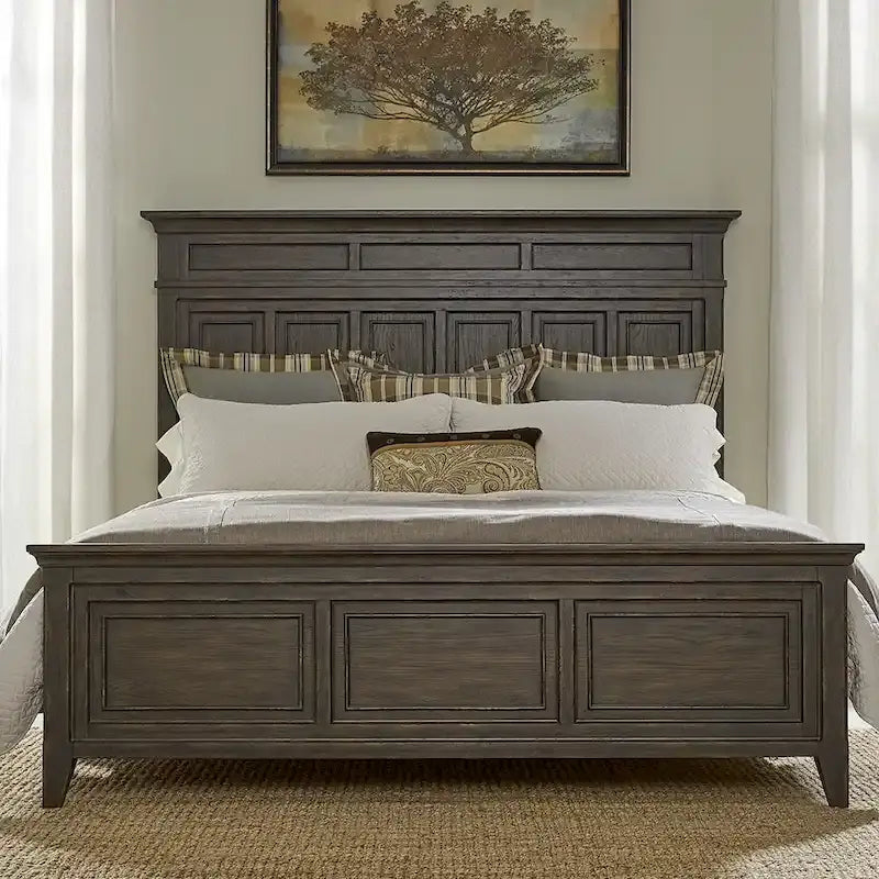 Paradise Valley Saddle Brown Panel Bed Frame - 2 Size Options