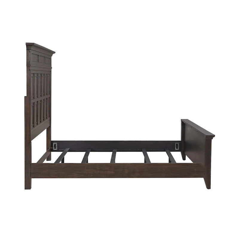 Paradise Valley Saddle Brown Panel Bed Frame - 2 Size Options