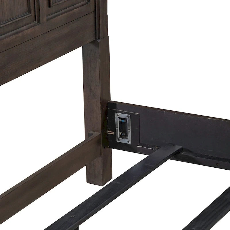 Paradise Valley Saddle Brown Panel Bed Frame - 2 Size Options