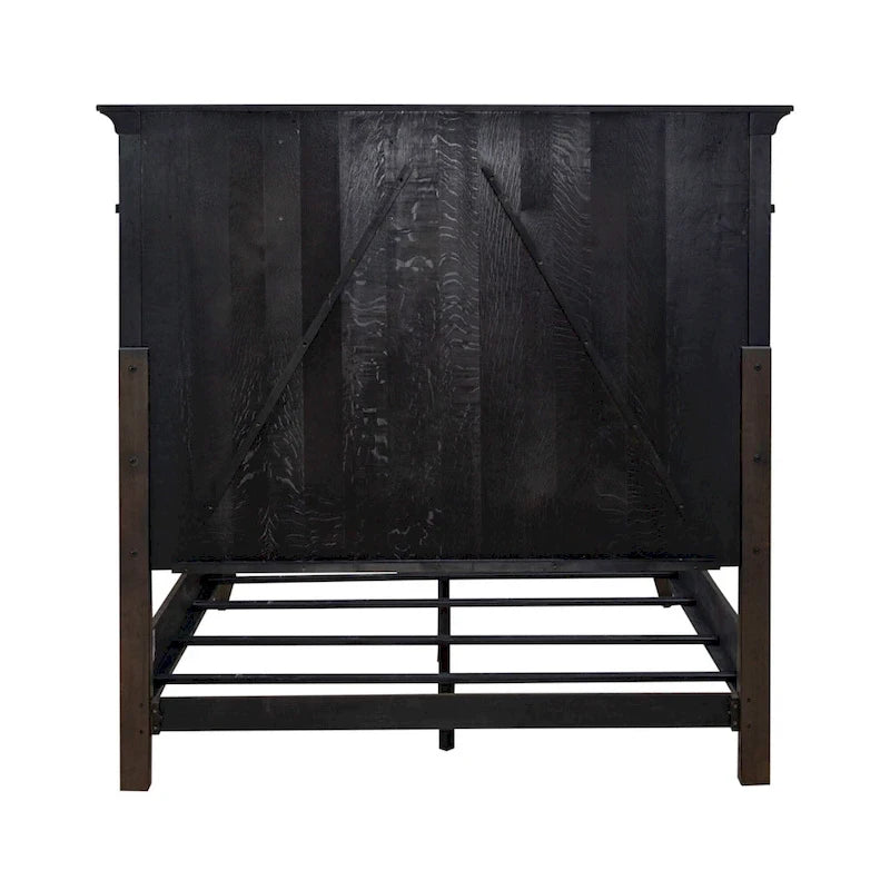 Paradise Valley Saddle Brown Panel Bed Frame - 2 Size Options