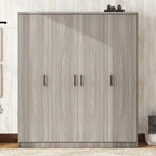4-Door Wardrobe Armoires with 1 Drawer