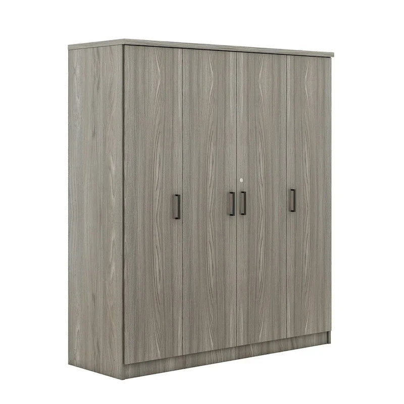 4-Door Wardrobe Armoires with 1 Drawer