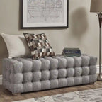 Knightsbridge Linen Fabric Tufted Bench by iNSPIRE Q Artisan