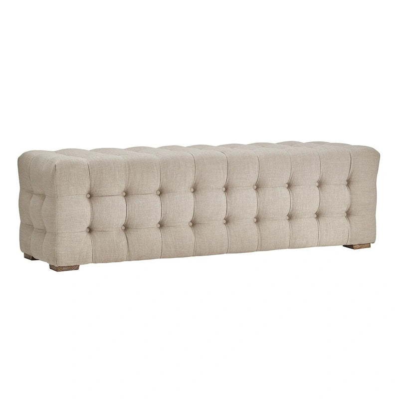 Knightsbridge Linen Fabric Tufted Bench by iNSPIRE Q Artisan