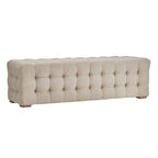 Knightsbridge Linen Fabric Tufted Bench by iNSPIRE Q Artisan