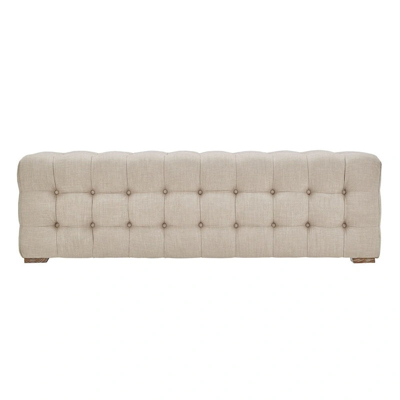 Knightsbridge Linen Fabric Tufted Bench by iNSPIRE Q Artisan