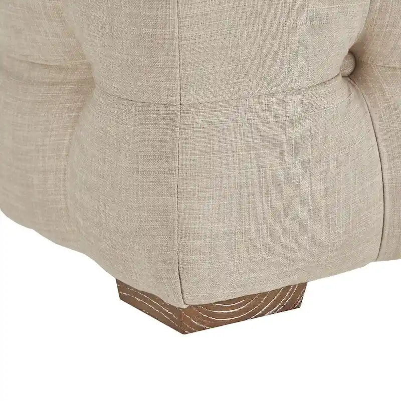 Knightsbridge Linen Fabric Tufted Bench by iNSPIRE Q Artisan