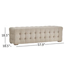 Knightsbridge Linen Fabric Tufted Bench by iNSPIRE Q Artisan