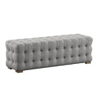 Knightsbridge Linen Fabric Tufted Bench by iNSPIRE Q Artisan