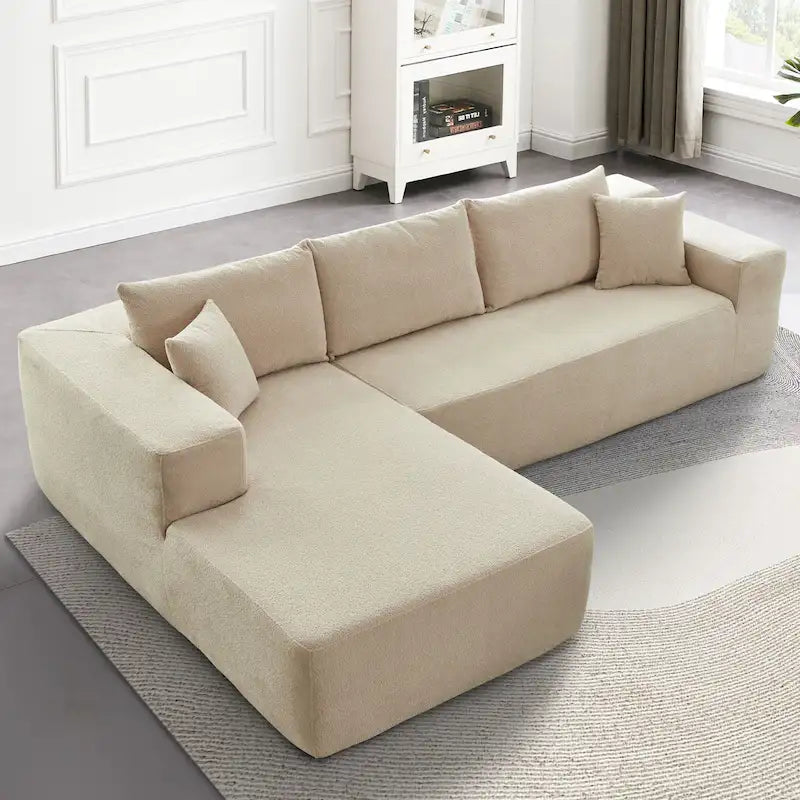 HOOOWOOO Modern L-shaped Modular Sectional Sofa with Chaise