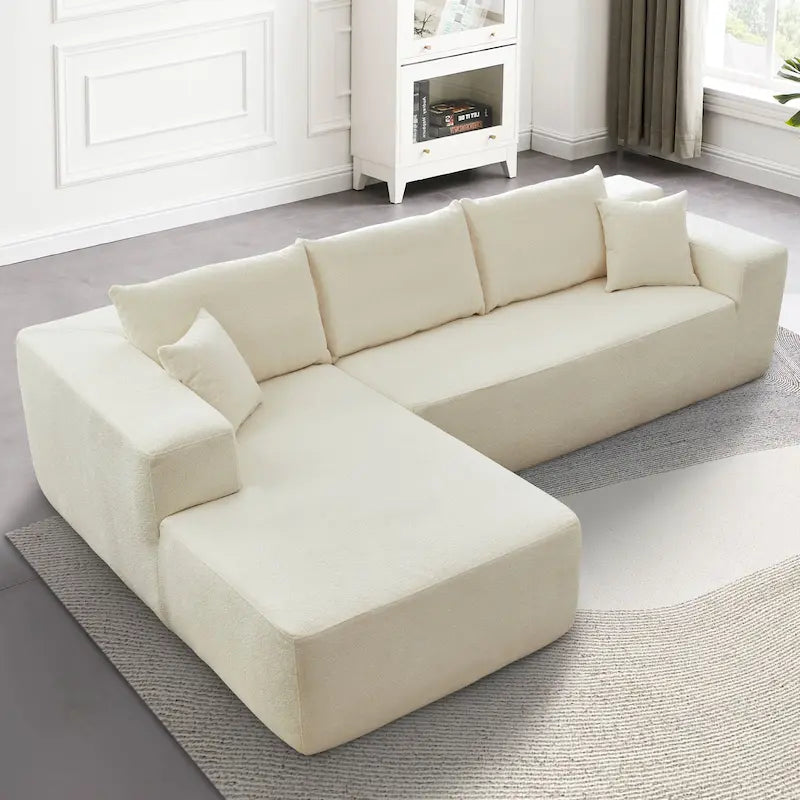 HOOOWOOO Modern L-shaped Modular Sectional Sofa with Chaise