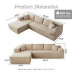 HOOOWOOO Modern L-shaped Modular Sectional Sofa with Chaise