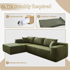 HOOOWOOO Modern L-shaped Modular Sectional Sofa with Chaise