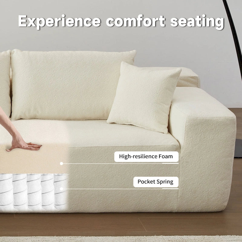 HOOOWOOO Modern L-shaped Modular Sectional Sofa with Chaise