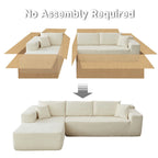 HOOOWOOO Modern L-shaped Modular Sectional Sofa with Chaise