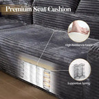 HOOOWOOO Modern L-shaped Modular Sectional Sofa with Chaise