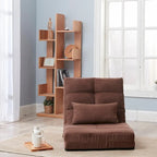 Triple Fold Down Sofa Bed, Adjustable Floor Couch Sofa with One Pillow, 5 Reclining Position