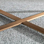 Modern 31.5 Round Coffee Table with Sturdy Metal Pedestal