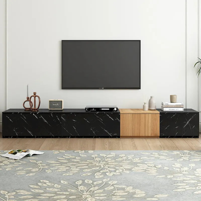 TV Stand for TVs up to 88, Modern Free-Combination Entertainment Center with 4 Storage Drawers