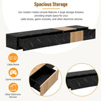 TV Stand for TVs up to 88, Modern Free-Combination Entertainment Center with 4 Storage Drawers