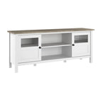 Bush Furniture Mayfield 60W TV Stand with Doors and Shelves.