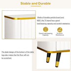 TV Stand with Open Storage Shelf for TVs Up to 85,with Cabinets and Drawers, Practical Media Console with Unique Legs