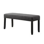 Fabric Dining Bench with Nailhead Trim and Wood Frame