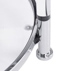 Grondin Modern Contemporary 2-Tier Tempered Glass Top End Table Side Table with Steel and Acrylic Frame