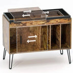 Vinyl Record Storage Cabinet - 15.75D x 34.65W x 26.97H
