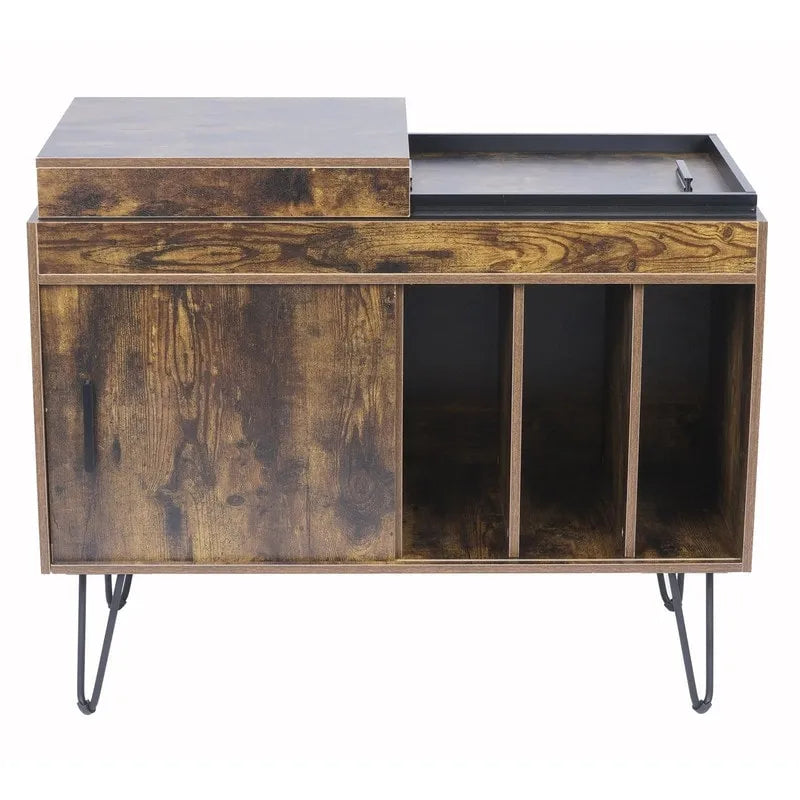 Vinyl Record Storage Cabinet - 15.75D x 34.65W x 26.97H