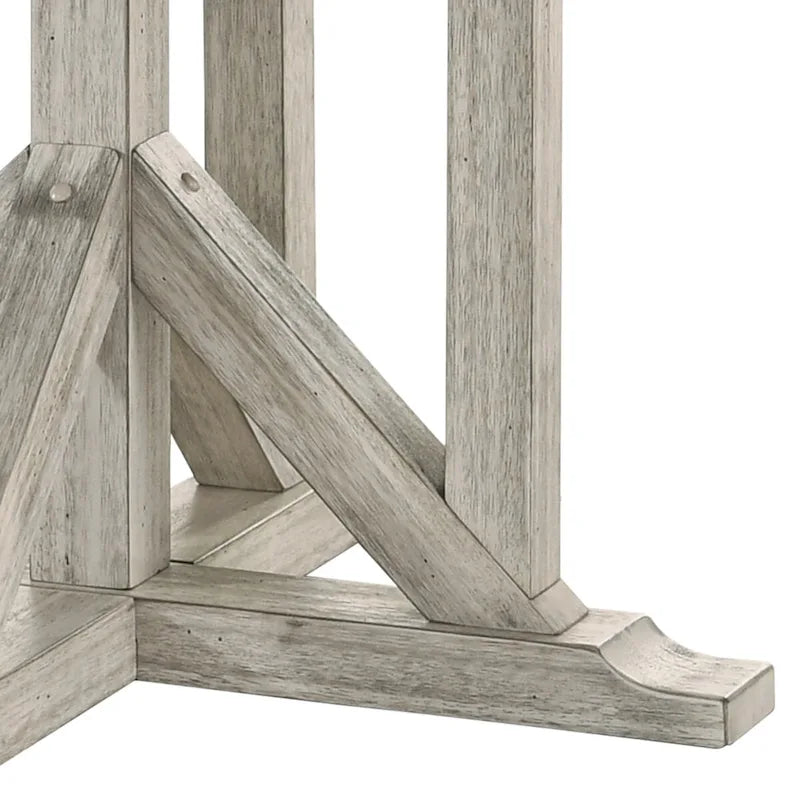 Furniture of America Derry Antique White & Dark Oak 47-inch Round Dining Table