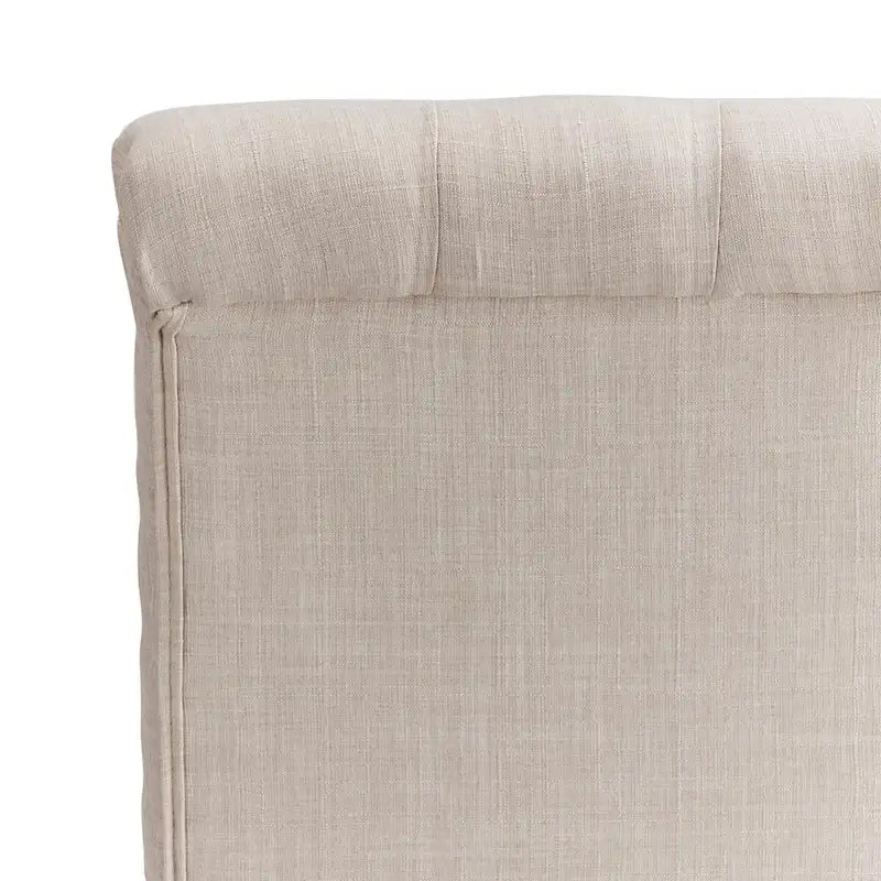 Benchwright Linen Tufted Dining Chair with Grey Finish Legs (Set of 2) by iNSPIRE Q Artisan