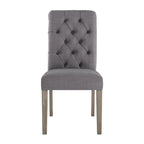 Benchwright Linen Tufted Dining Chair with Grey Finish Legs (Set of 2) by iNSPIRE Q Artisan