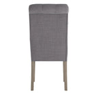 Benchwright Linen Tufted Dining Chair with Grey Finish Legs (Set of 2) by iNSPIRE Q Artisan