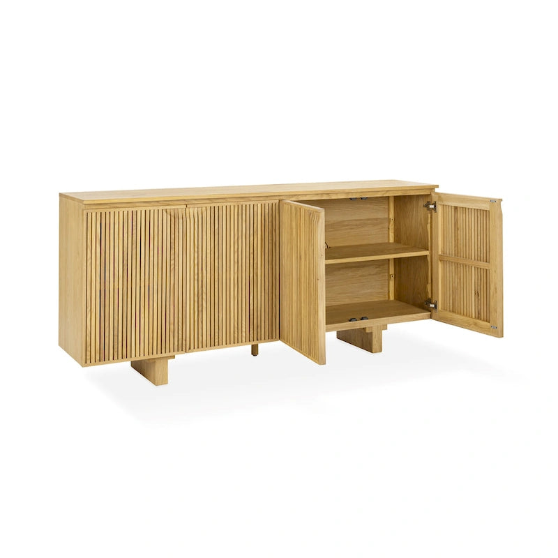 Classic Home Roya Oak Veneer Sideboard Buffet