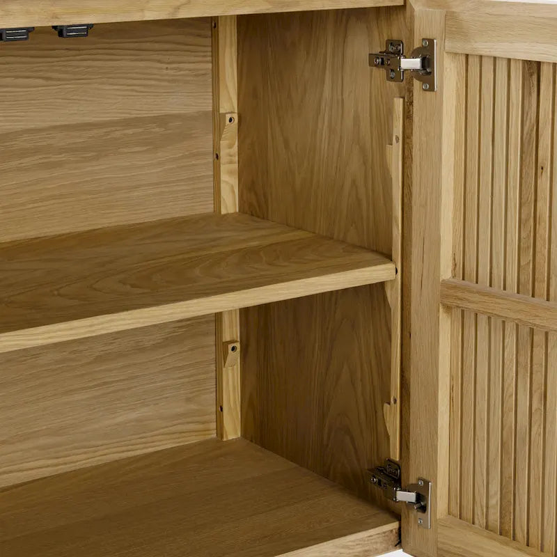 Classic Home Roya Oak Veneer Sideboard Buffet