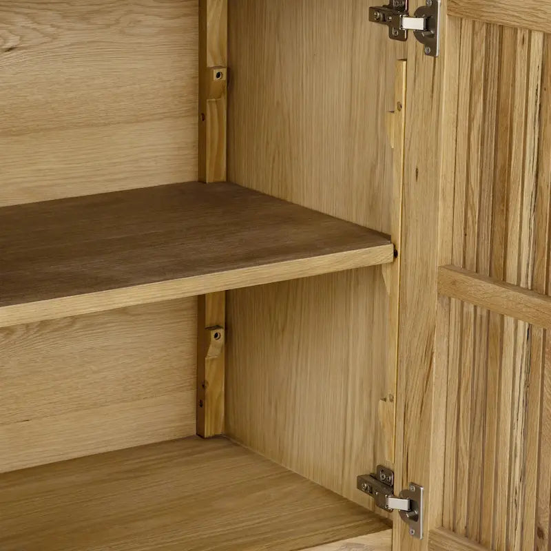 Classic Home Roya Oak Veneer Sideboard Buffet