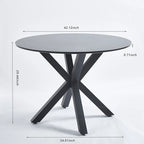 Grondin Mid-Century Modern Round Dininig Table with MDF Top and Pedestal Base, 42.1 End Table Leisure Table