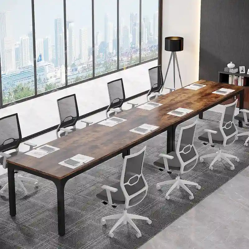6.5FT Conference Meeting Seminar Business Table Set for 8-12 Person (Set of 2)