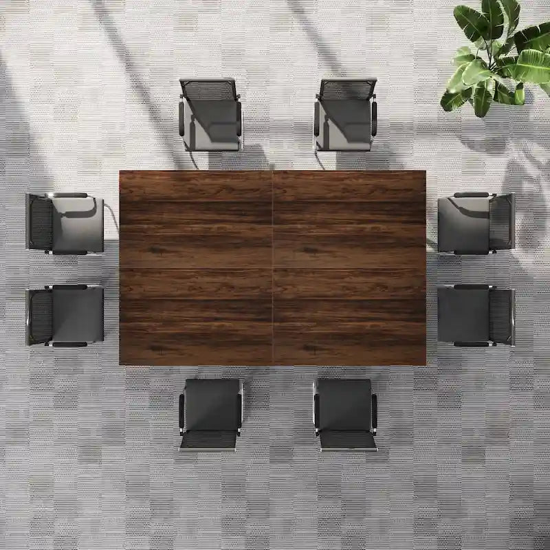 6.5FT Conference Meeting Seminar Business Table Set for 8-12 Person (Set of 2)