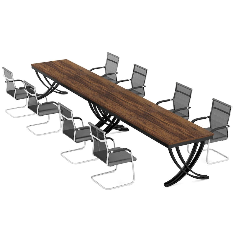 6.5FT Conference Meeting Seminar Business Table Set for 8-12 Person (Set of 2)