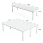6.5FT Conference Meeting Seminar Business Table Set for 8-12 Person (Set of 2)